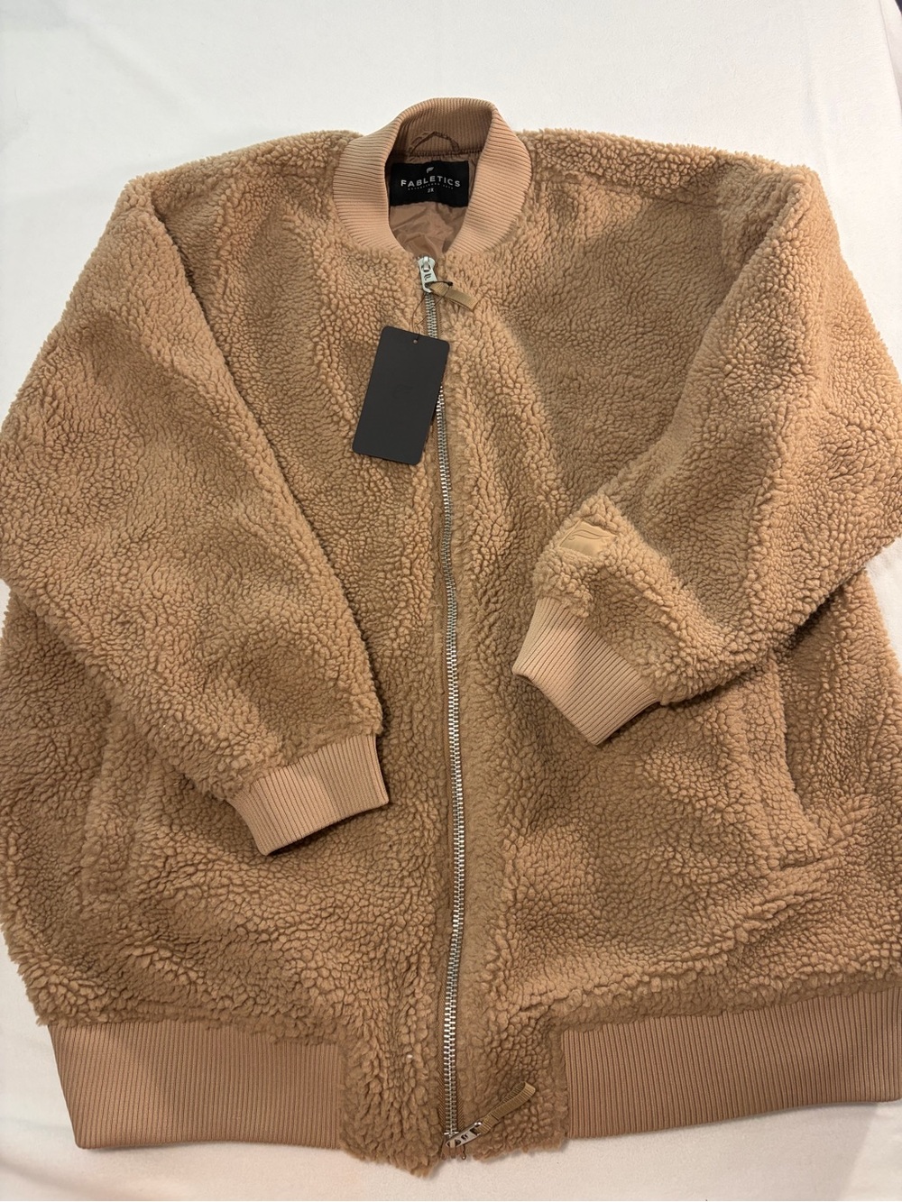 Fabletics Women’s Teddy Bomber Jacket - Camel